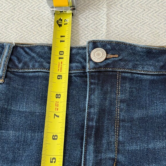 American Eagle Skinny‎ Kick Jeans Womens 20 Long Blue Mid Rise Boho Distressed - Picture 11 of 14